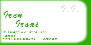 iren irsai business card