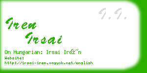 iren irsai business card